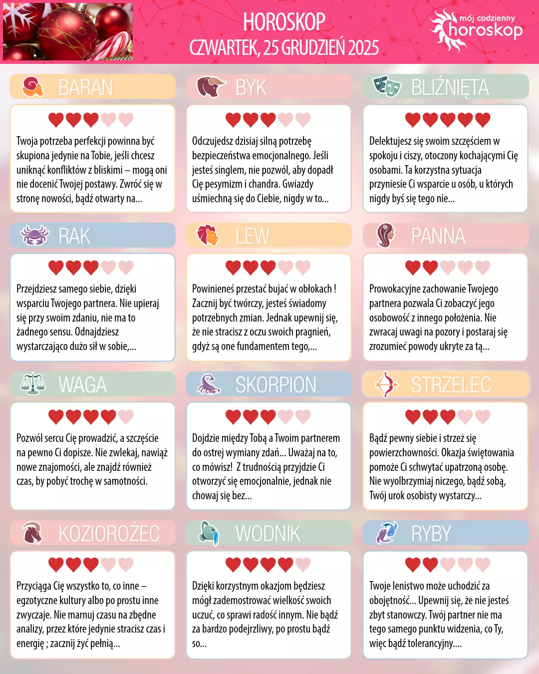 Horoskop Bliźniąt na dziś, 25 grudnia 2025 r.