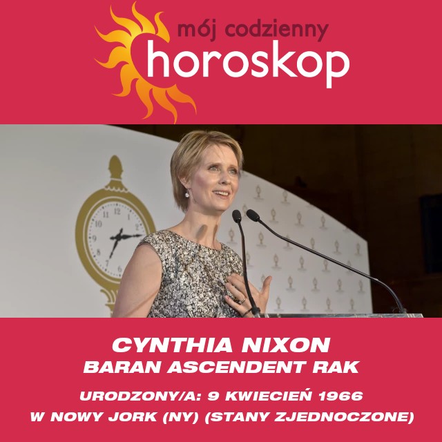 Wnikliwe spojrzenia astrologiczne Cynthii Nixon w znaku Barana