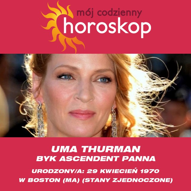 Badanie astrologii Byka z Uma Thurman