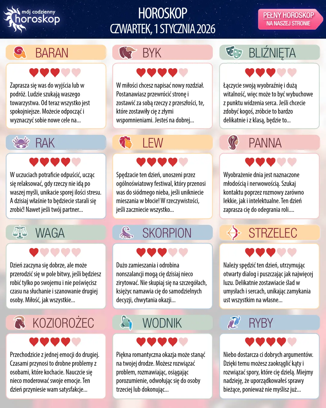 Waga: Twój horoskop na 3 stycznia 2026 r.