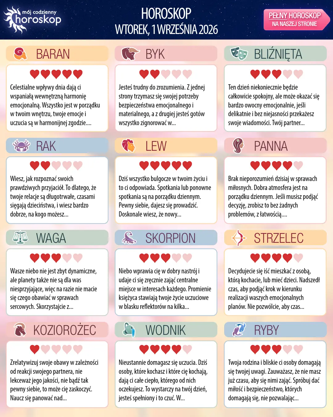 Strzelec: Twój horoskop na 3 września 2026 r.