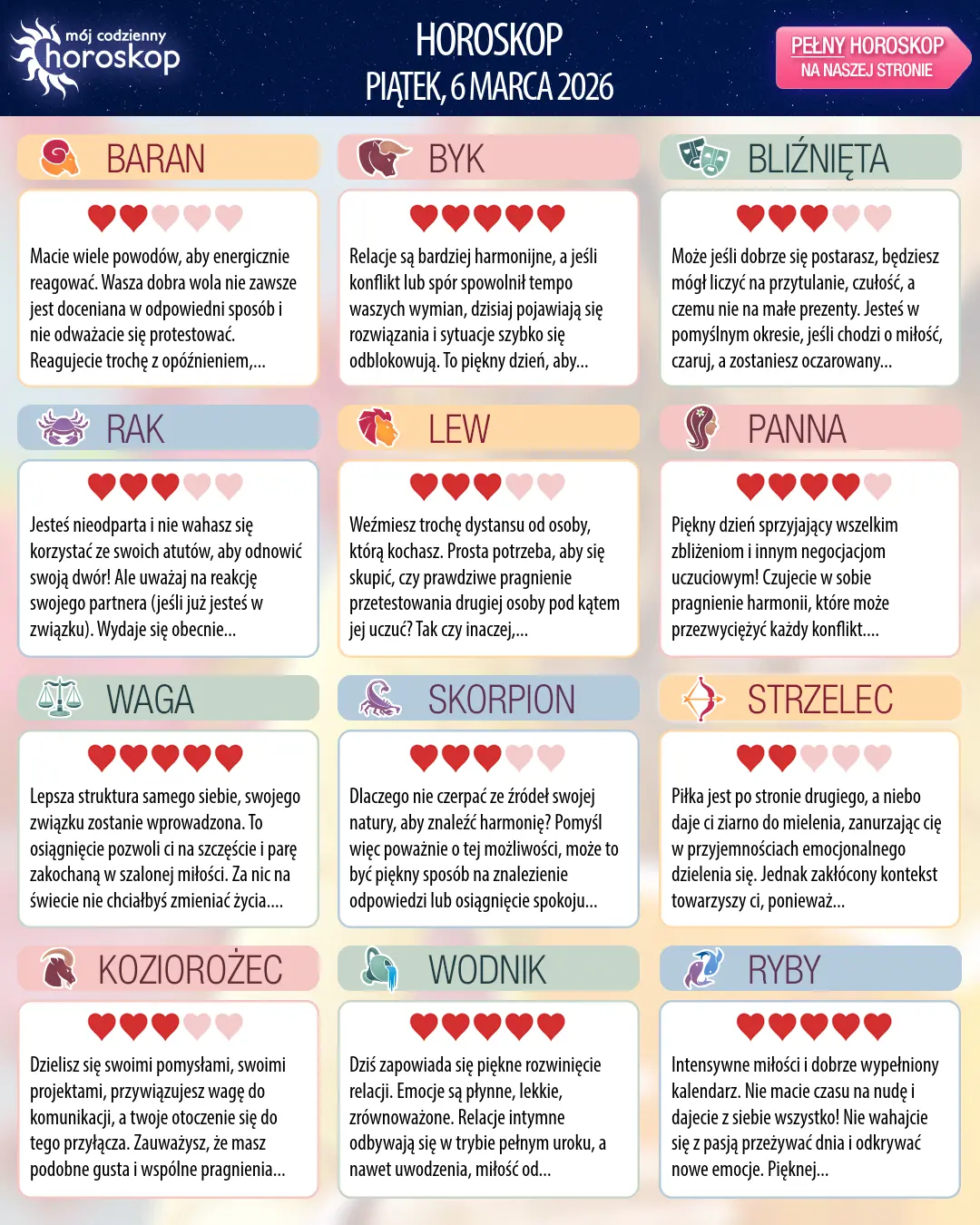 Horoskop Barana na dziś, 5 marca 2026 r.