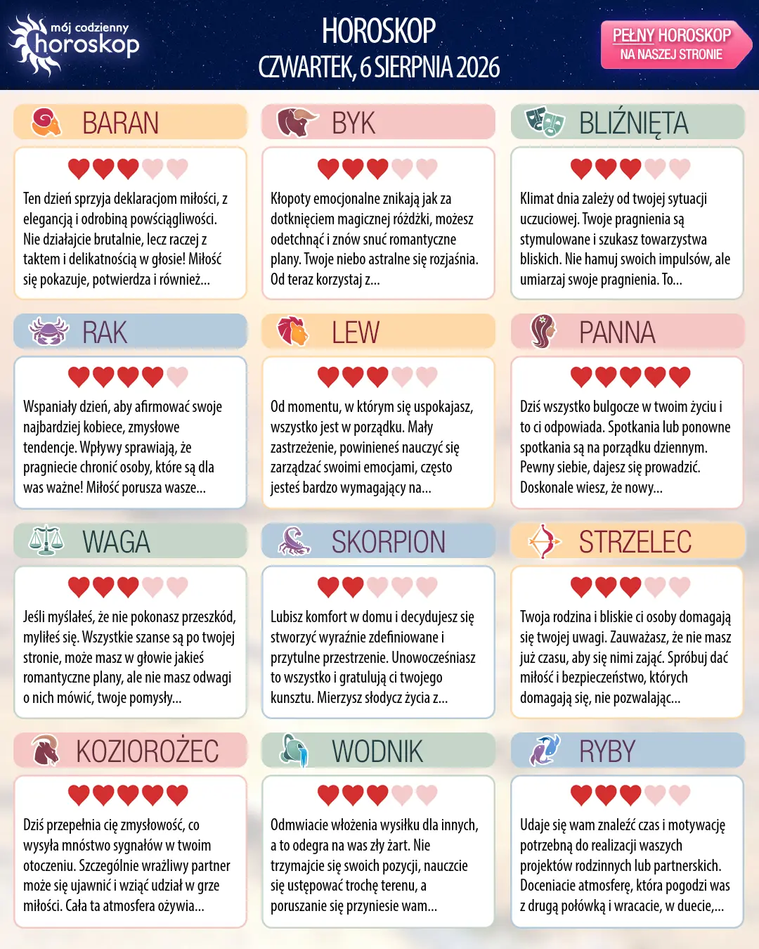 Bliźnięta: Twój horoskop na jutro, 6 sierpnia 2026 r.
