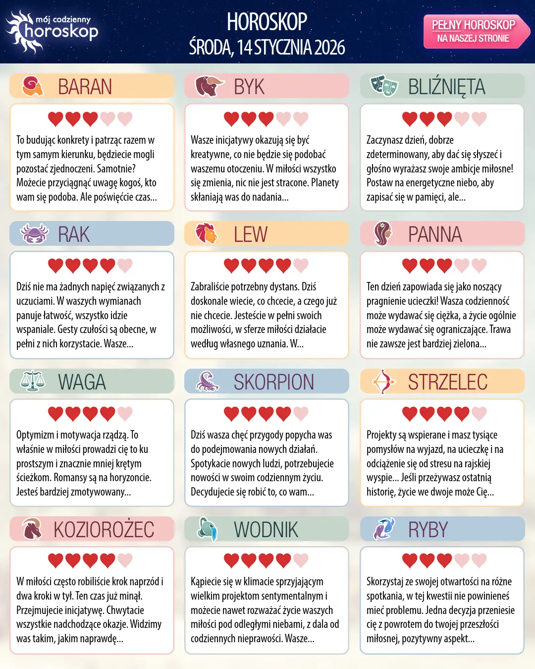 Panna: Twój horoskop na 16 stycznia 2026 r.