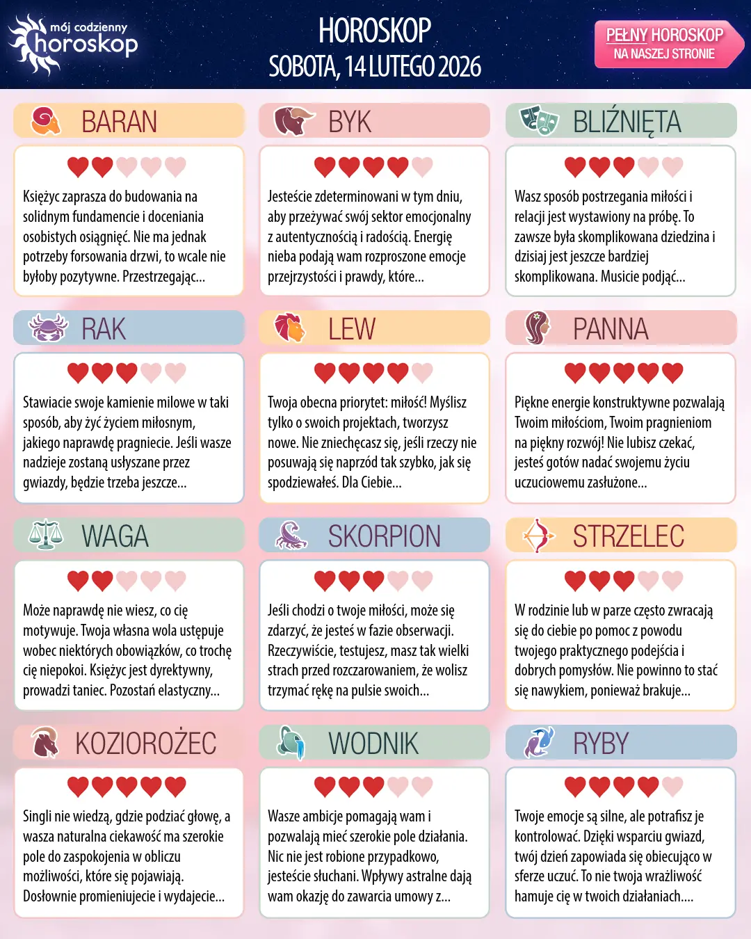 Skorpion: Twój horoskop na jutro, 14 lutego 2026 r.