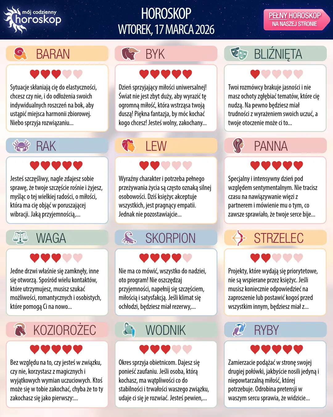 Horoskop Wodnika na dziś, 16 marca 2026 r.