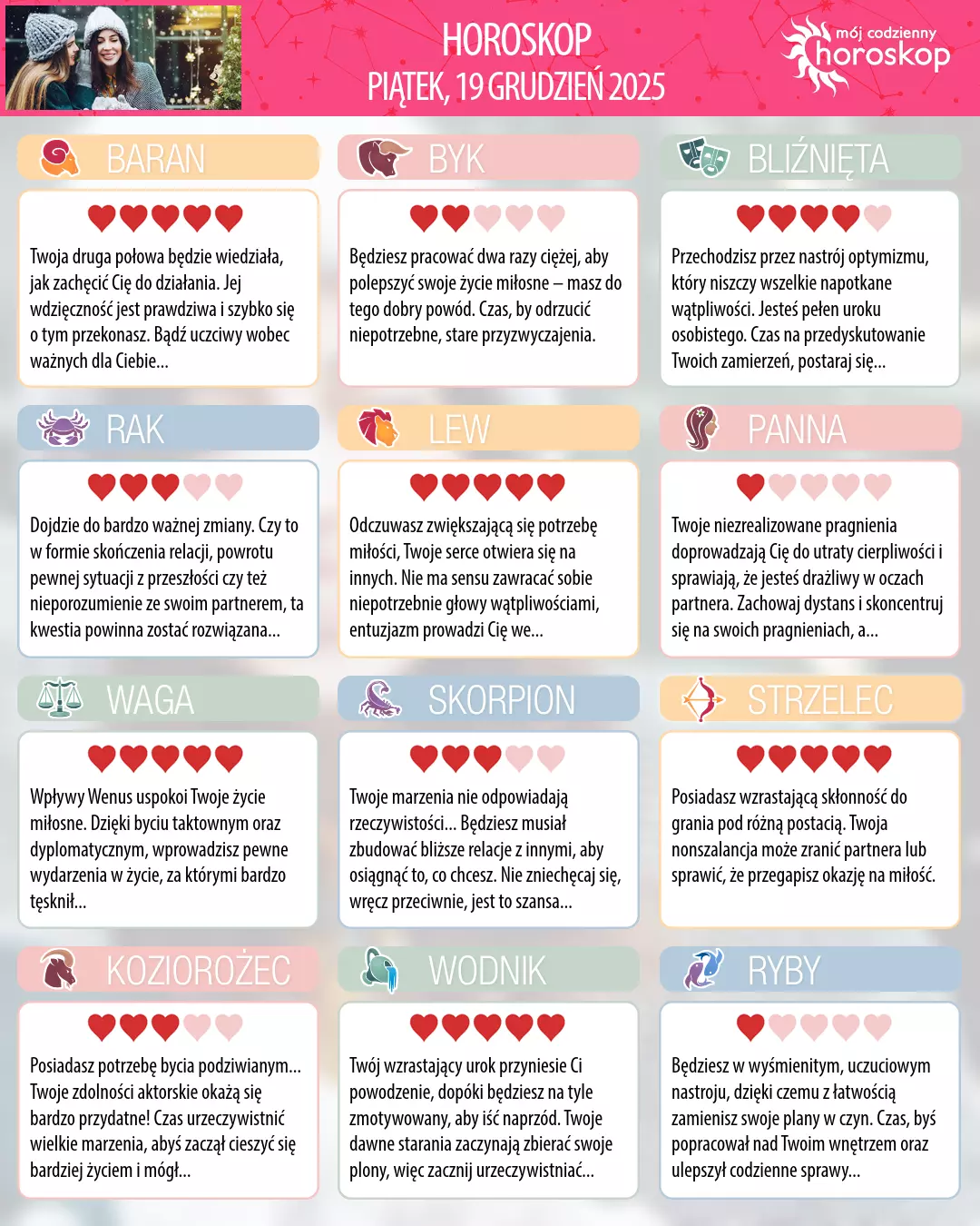 Horoskop Panny na dziś, 19 grudnia 2025 r.