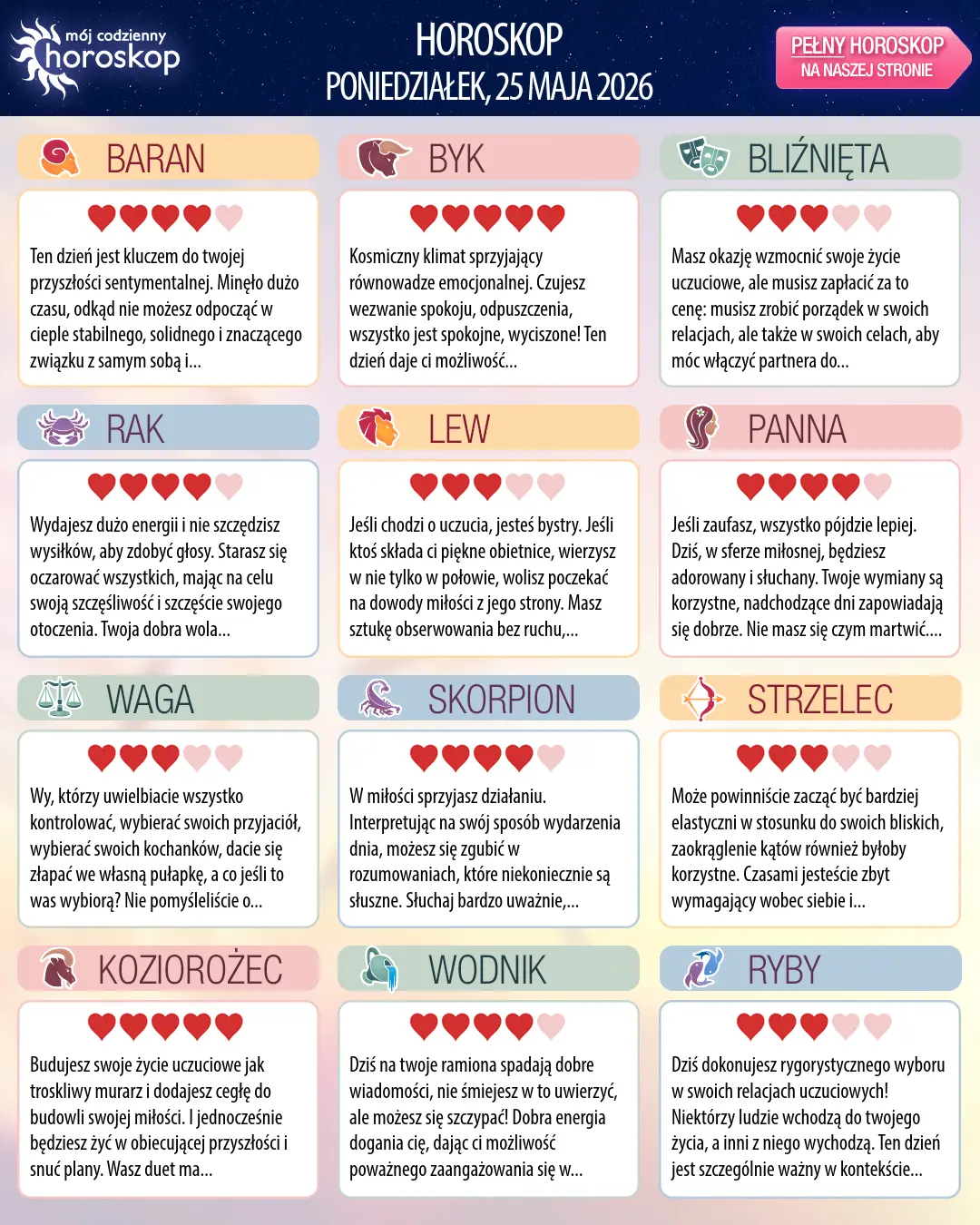 Waga: Twój horoskop na jutro, 25 maja 2026 r.