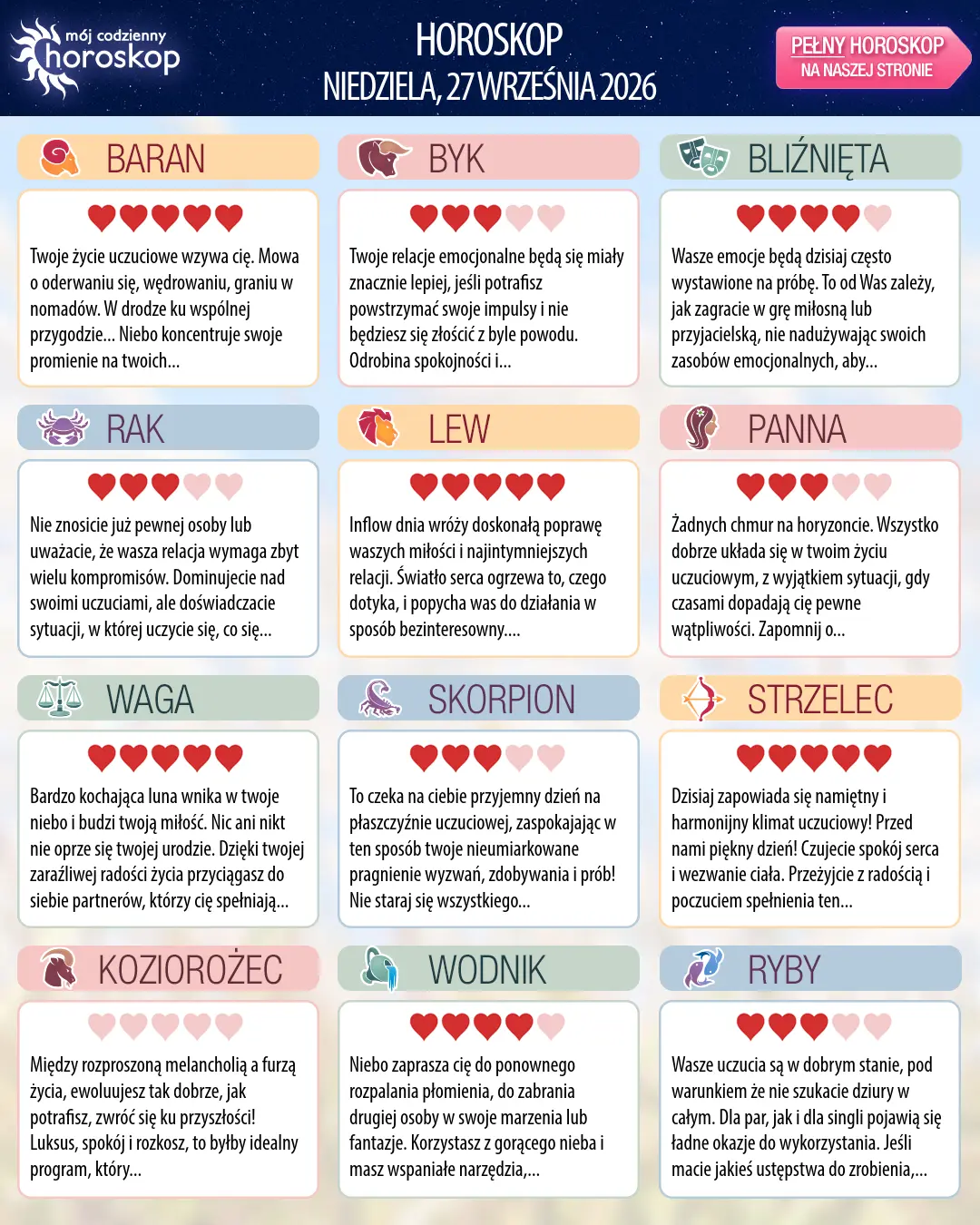 Horoskop Wagi na dziś, 25 września 2026 r.