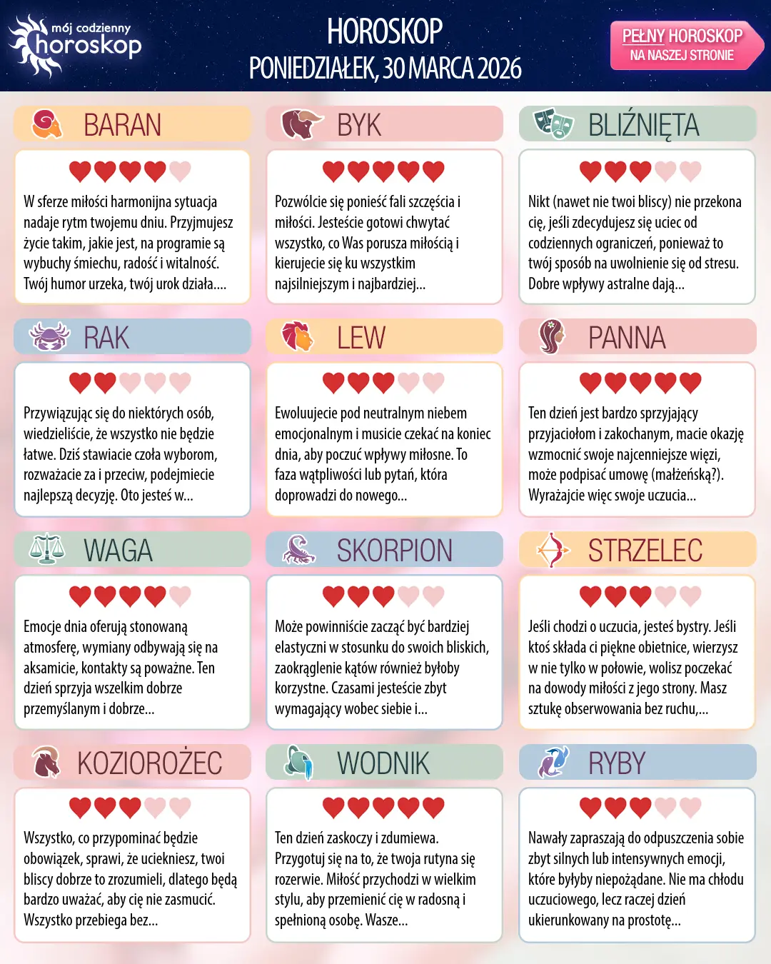 Lew : Twój horoskop na 1 kwietnia 2026 r.