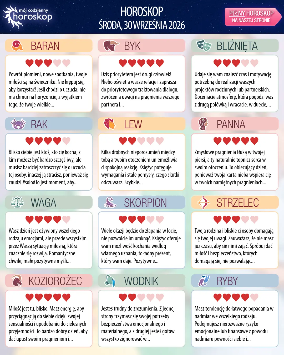 Horoskop Skorpiona na dziś, 25 września 2026 r.